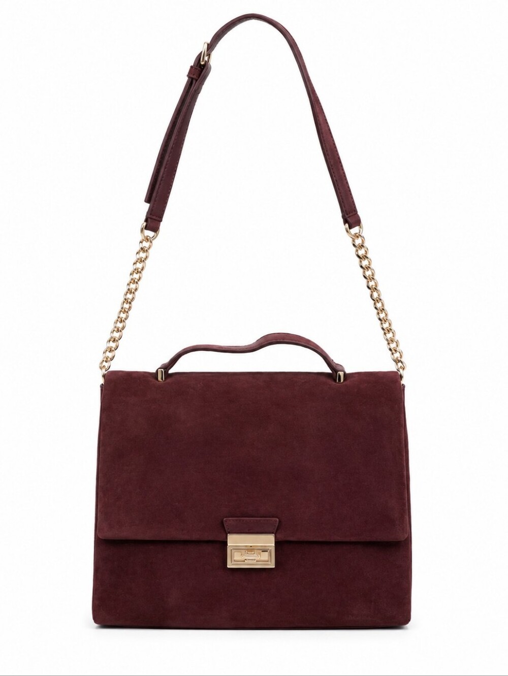 Kate Spade Suede Plum Bag with Gold Chain NEVER WORN!